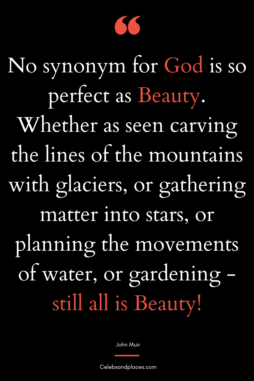 John Muir Quote on Beauty