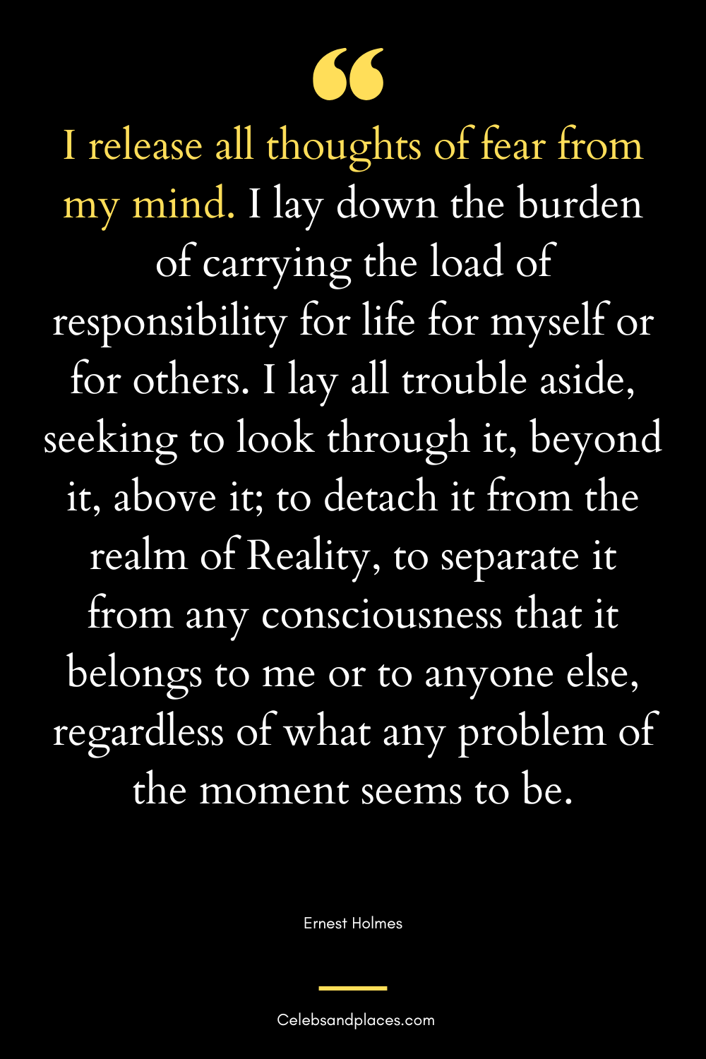 Powerful Ernest Holmes Affirmation Quote