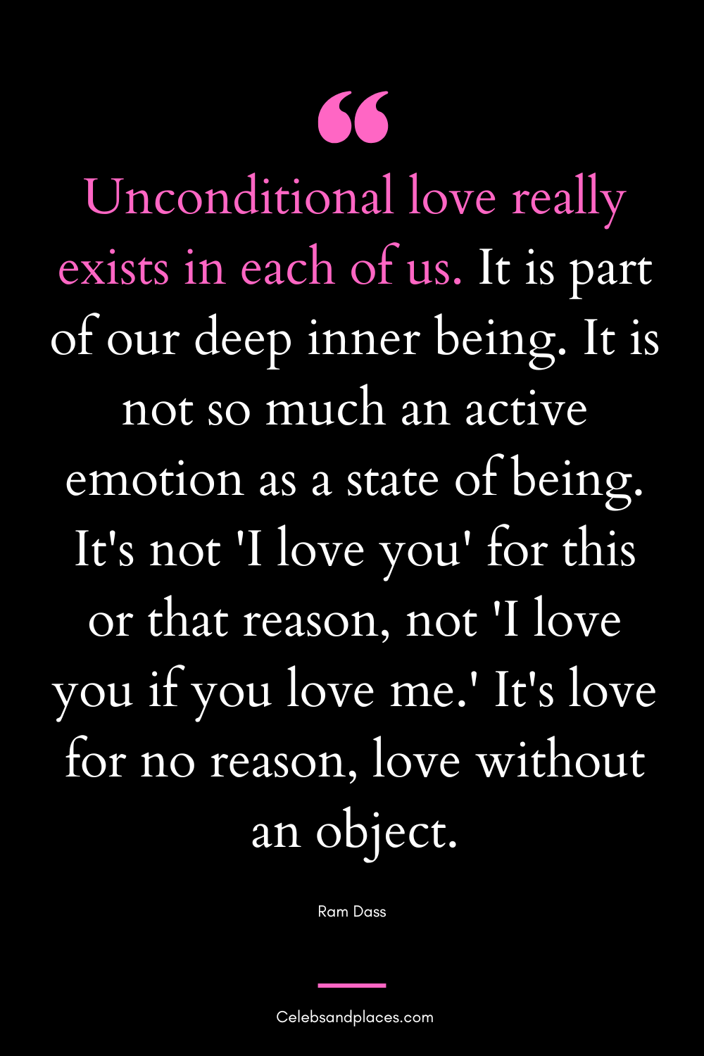 Ram Dass Quote on Unconditional Love
