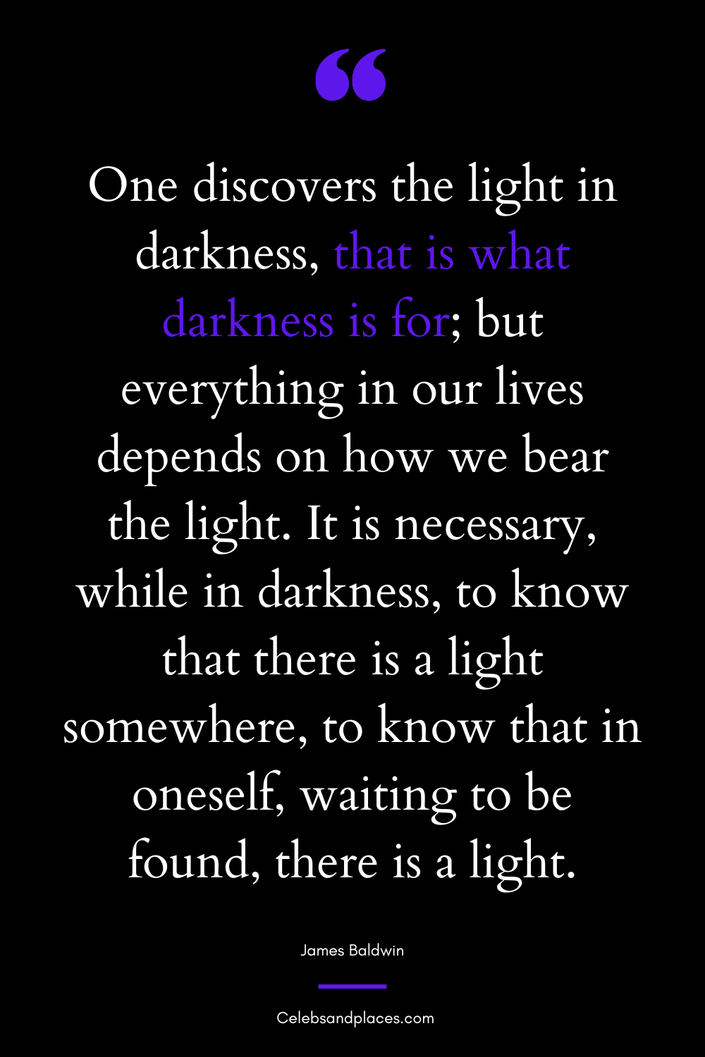 James Baldwin Quotes on Darkness