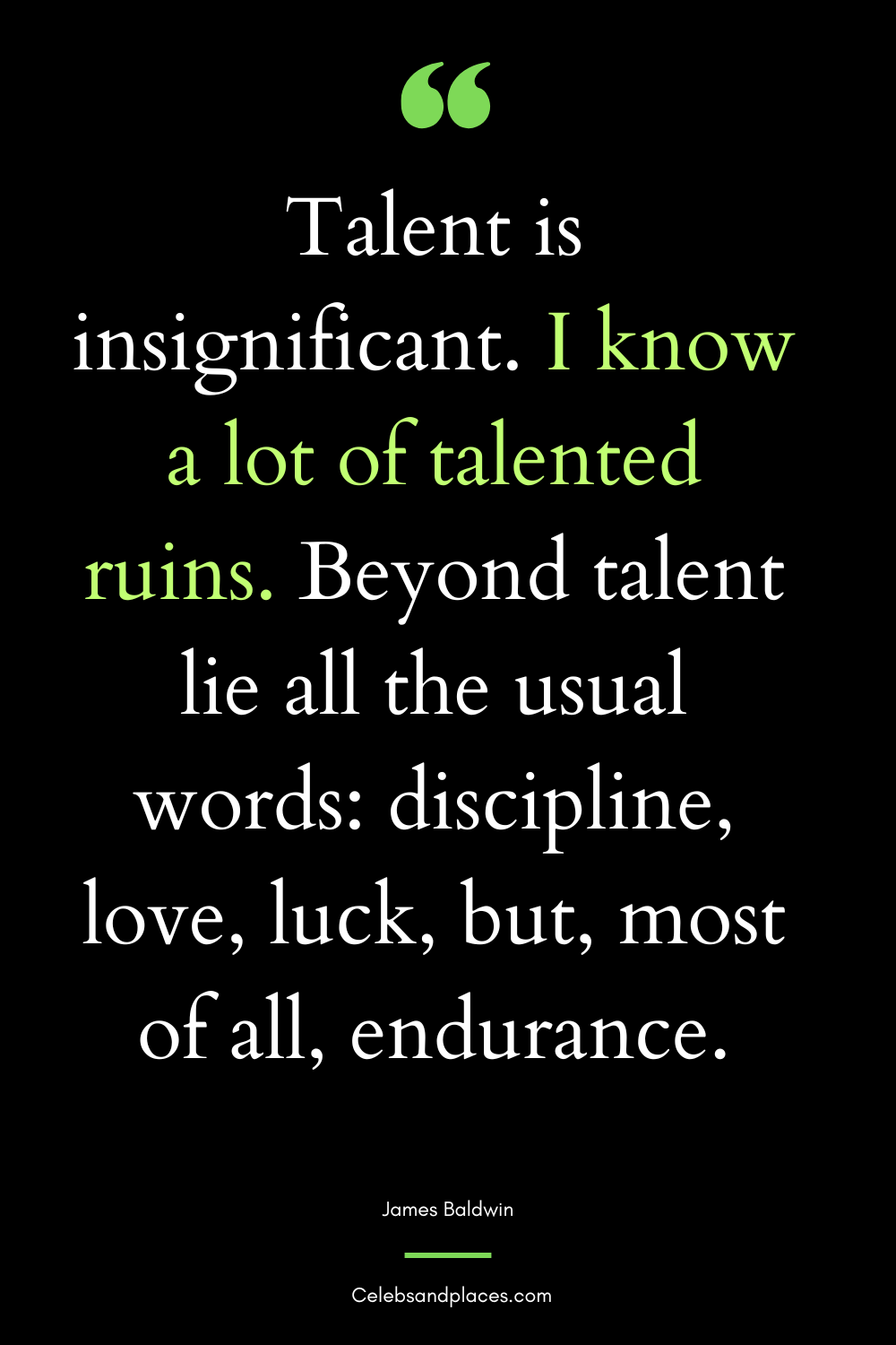 James Baldwin Quotes on Talent