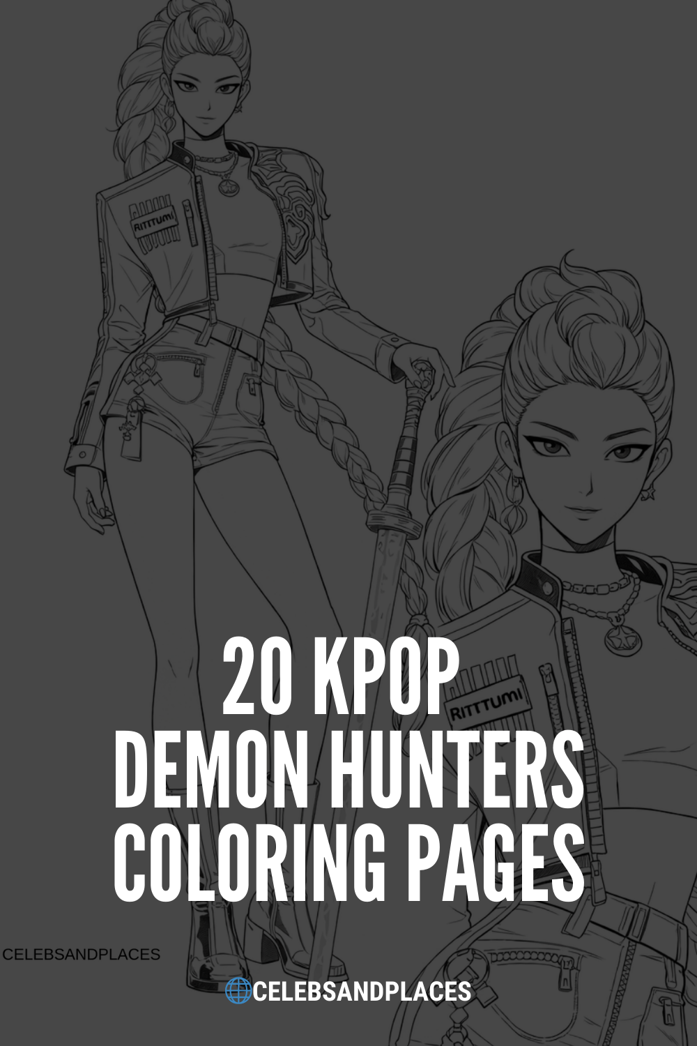 kpop demon hunters coloring pages huntrix